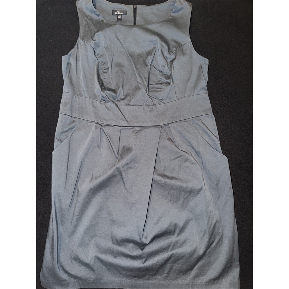 AGB Grey Scoop Neck Cap Sleeveless Pleated Fit & Flare‎ Women's Size 18W